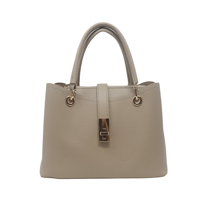 Cartera satchel Olivia taupe