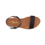 Sandalias flat Maribel negro para Mujer