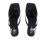 Sandalias Flats Karen sq negro para Mujer