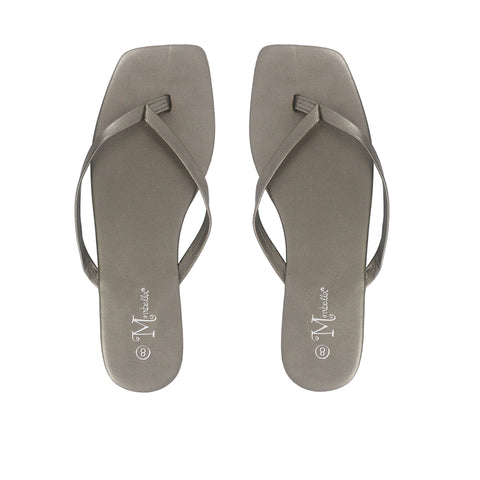Sandalias flats Karensq pewter para Mujer