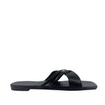Sandalias flats Karina negro para Mujer