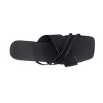 Sandalias flats Karina negro para Mujer