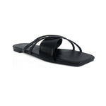 Sandalias flats Karina negro para Mujer
