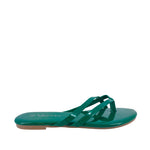 Sandalias flats Karen verde para Mujer