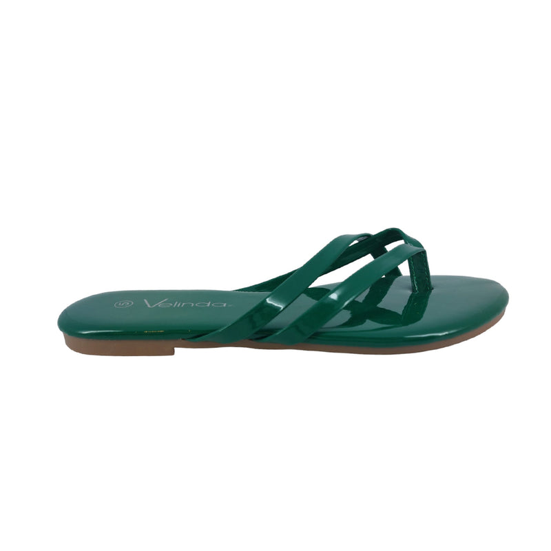 Sandalias flats Karen verde para Mujer