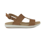 Sandalias flats Luna café para mujer