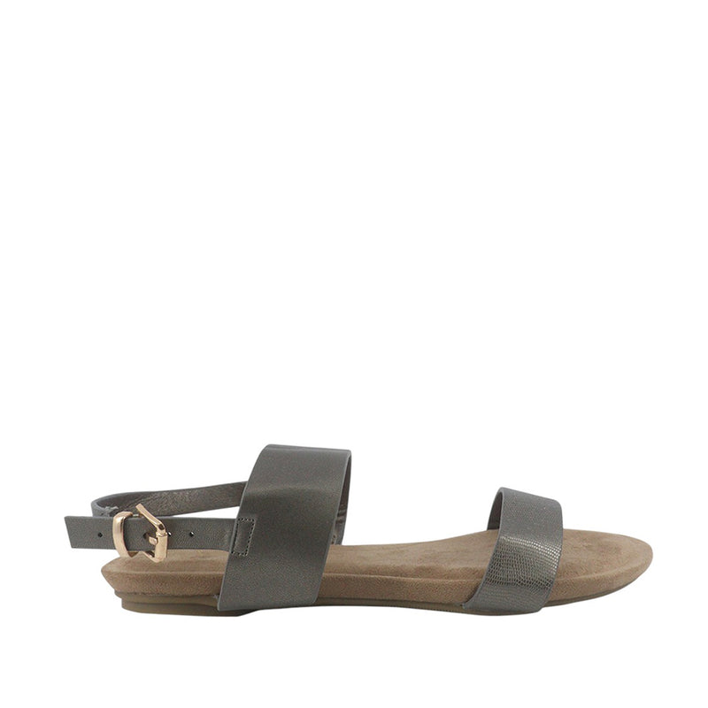 Sandalias flats Sharon pewter para Mujer