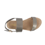 Sandalias flats Sharon pewter para Mujer