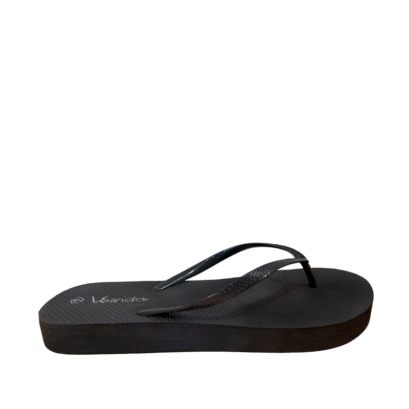 Sandalias flats Aruba negro para mujer
