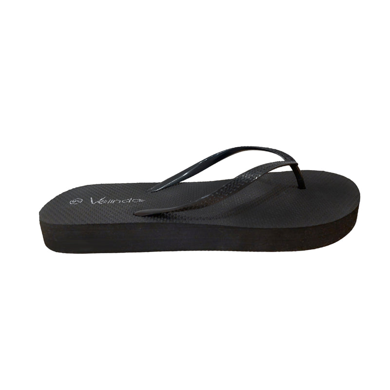 Sandalias flats Aruba negro para mujer