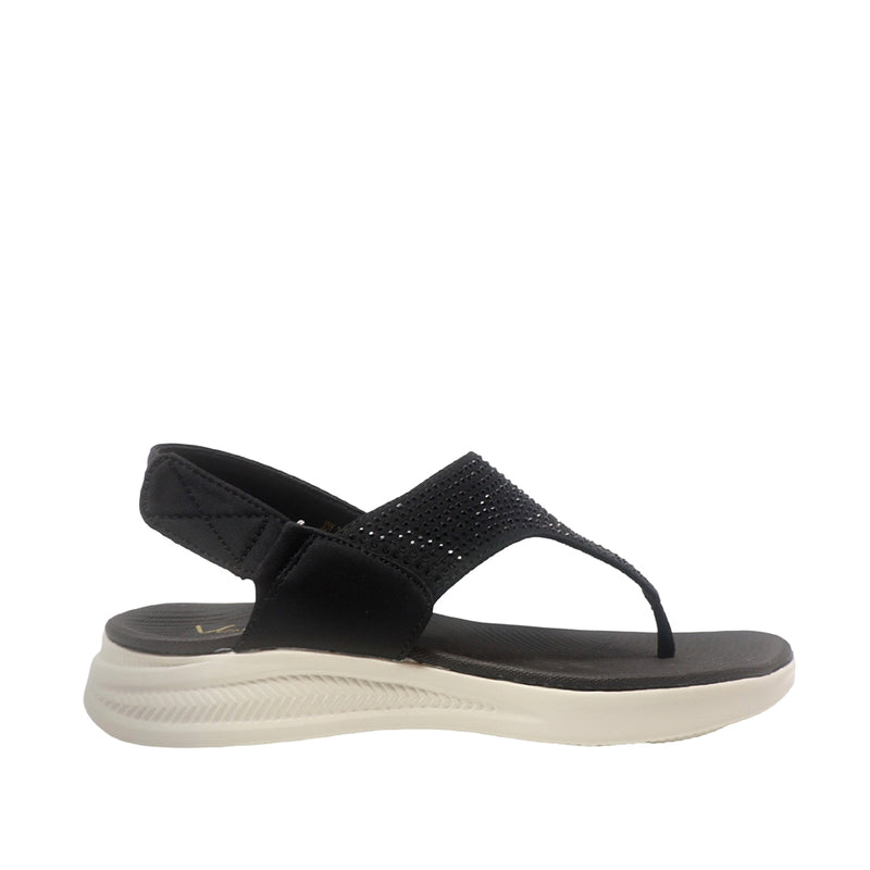 Sandalias flats Joy negro para mujer