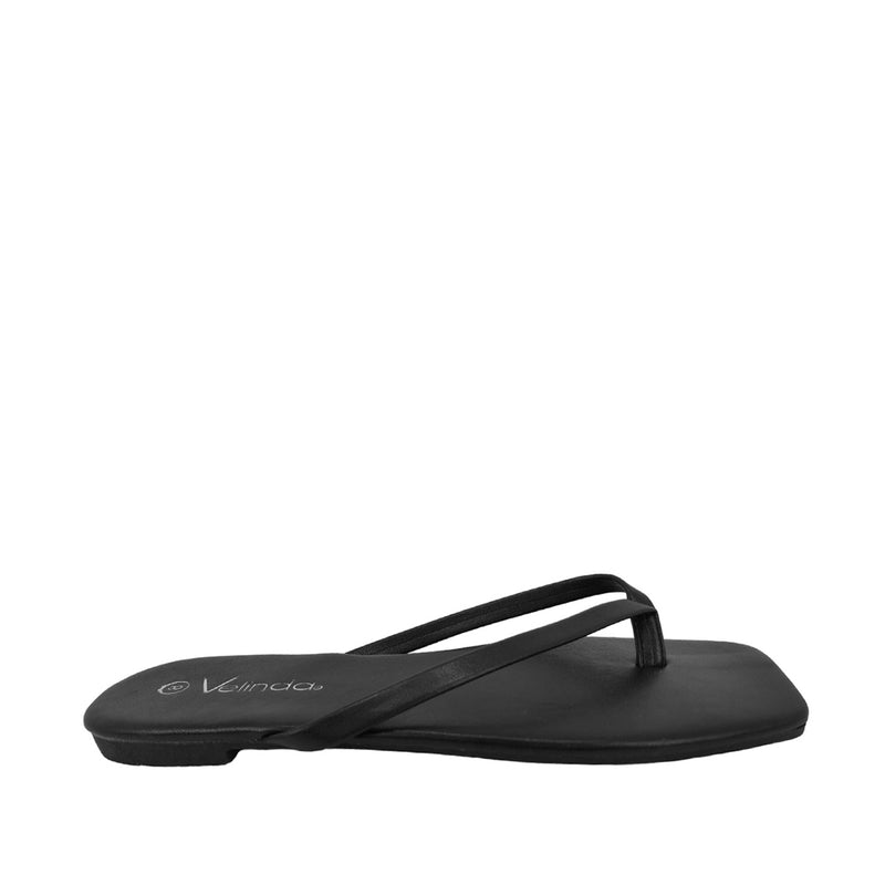 Sandalias flats Karen negro para mujer