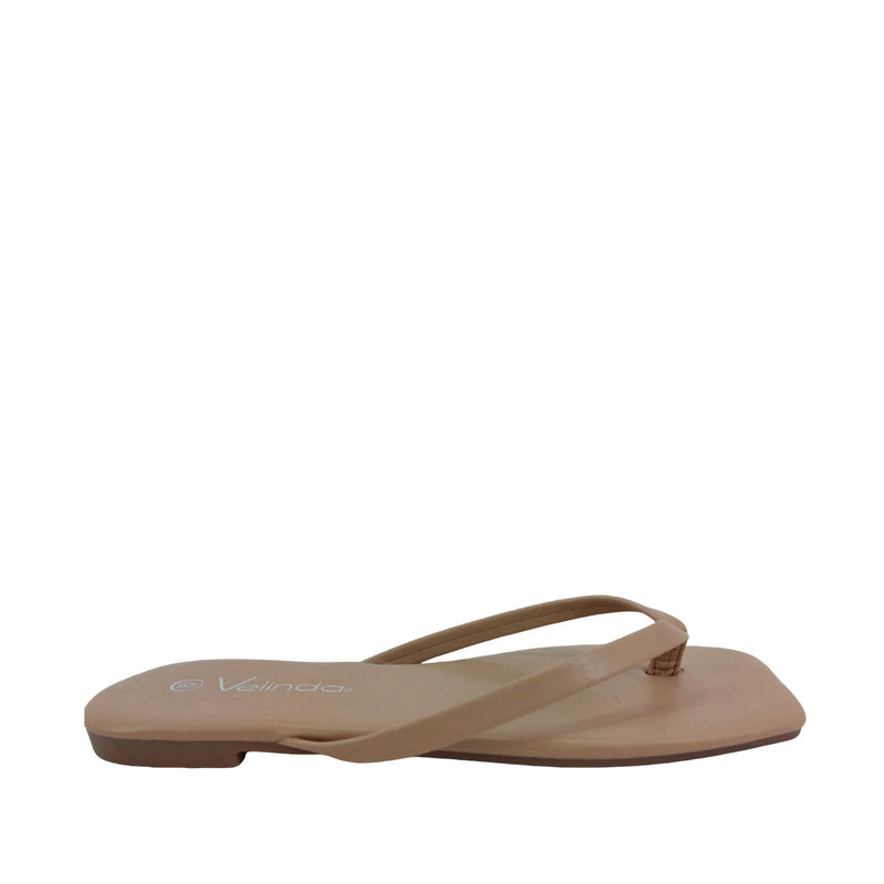 Sandalias flats Karen tan para mujer
