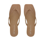 Sandalias flats Karen tan para mujer