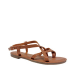 Sandalias flats Romina tan para mujer