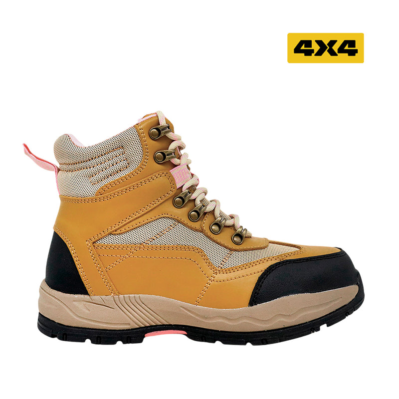 Botas industriales Katy  cafe para mujer