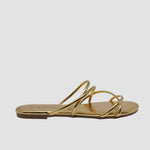 Sandalias flats Keren dorado