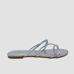 Sandalias flats Keren plateado