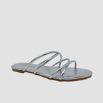 Sandalias flats Keren plateado