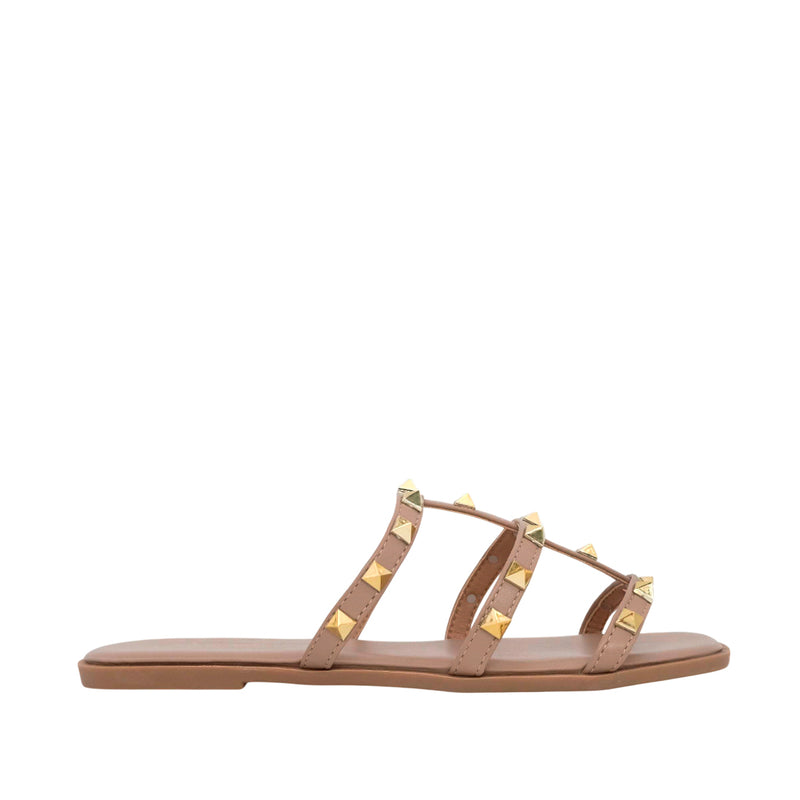 Sandalias flats Valeria taupe