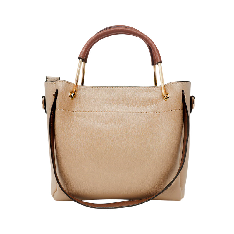 Cartera satchel Renata taupe