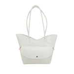 Cartera tote Claudette para mujer color blanco