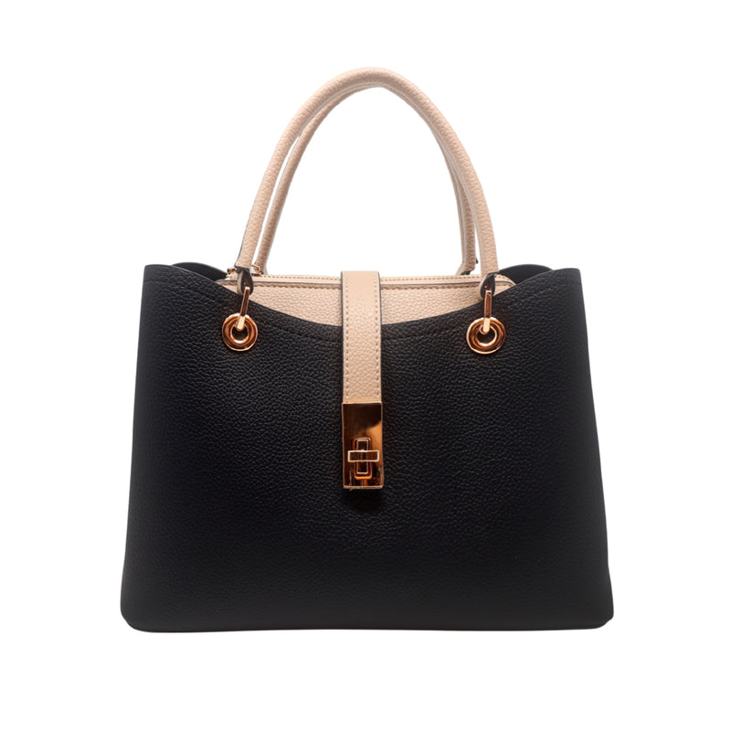 Cartera satchel Olivia negro