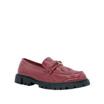 Mocasines Celine para niña color burgandy