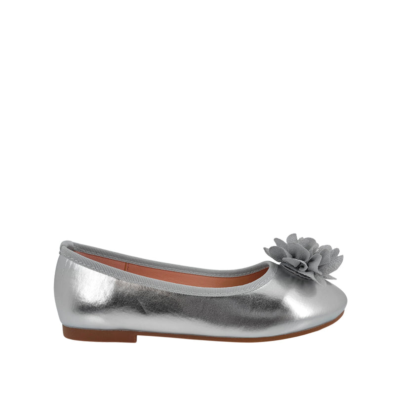 Ballerinas Valeria para niña color plateado