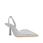 Tacones Celine para mujer color plateado