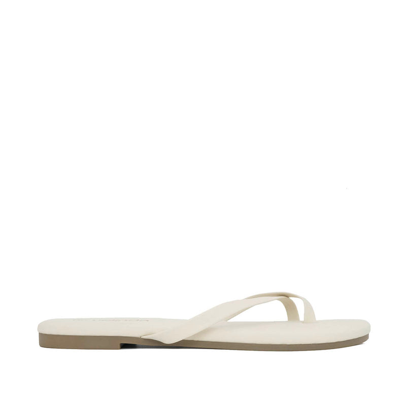 Sandalias flats Kenia para mujer color hueso