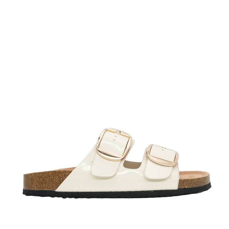 Sandalias flats Mirka para mujer color hueso