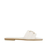 Sandalias flats Sandra para mujer color blanco