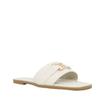 Sandalias flats Sandra para mujer color blanco