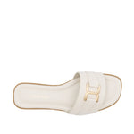 Sandalias flats Sandra para mujer color blanco
