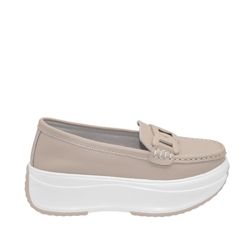 Mocasines Tamara para mujer color beige