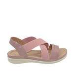 Sandalias flats Bethel para mujer color blush