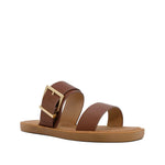 Sandalias flats Sofia para mujer color tan