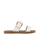 Sandalias flats Sofia para mujer color blanco