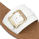 Sandalias flats Ines para mujer color blanco