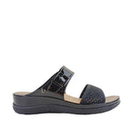 Sandalias flats Gladys para mujer color negro