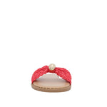 Sandalias Flats Aura para mujer color rojo