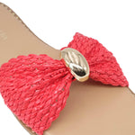 Sandalias Flats Aura para mujer color rojo