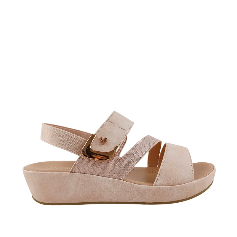 Sandalias de cuña Carmina para mujer color beige