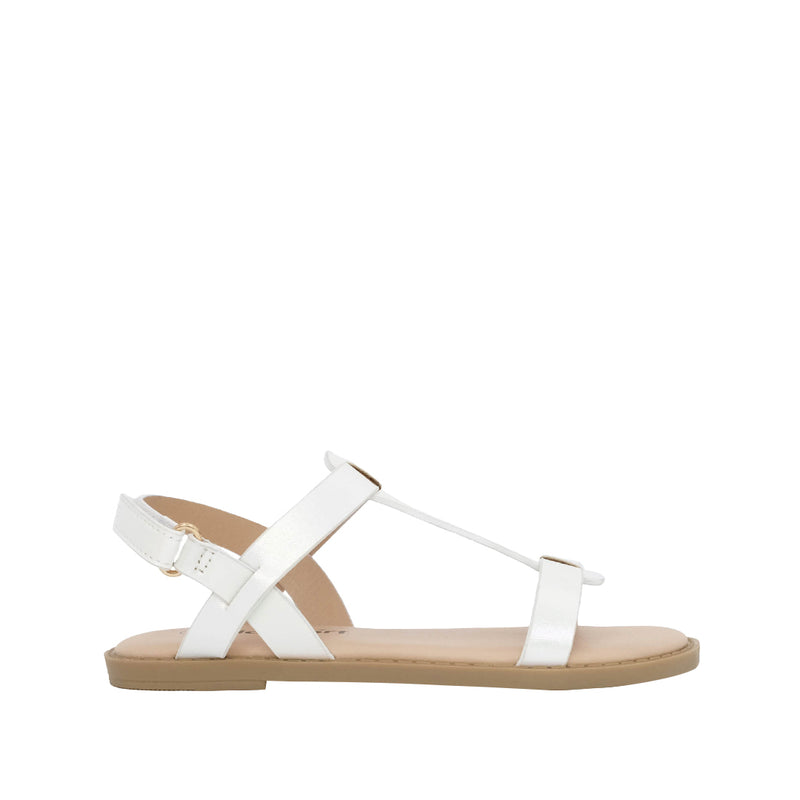 Sandalias flats Tammy para niña color blanco