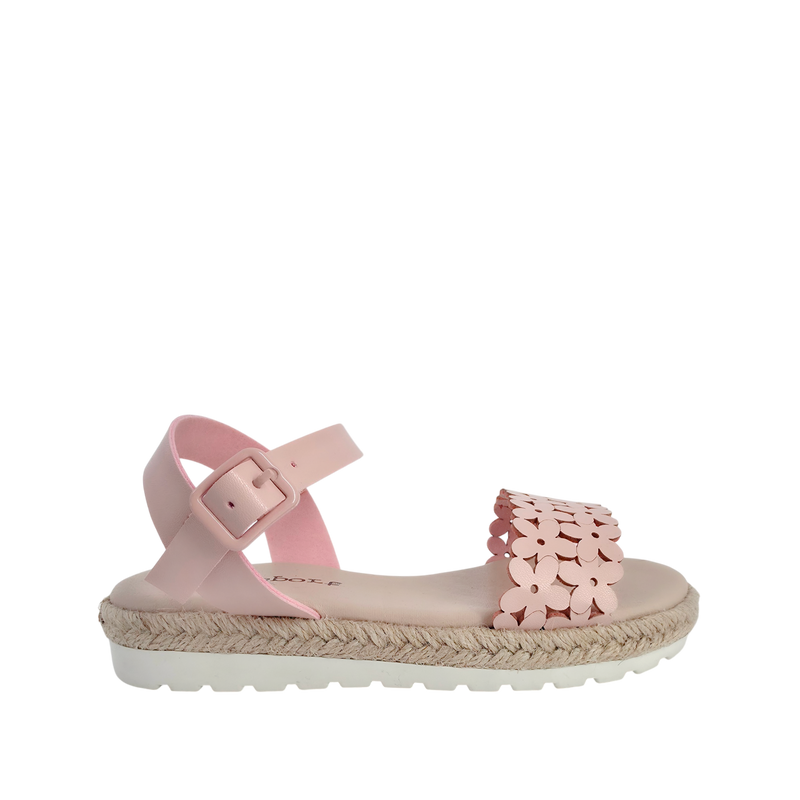 Sandalias flats Irene para niña color rosado