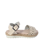 Sandalias flats Irene para niña color blanco