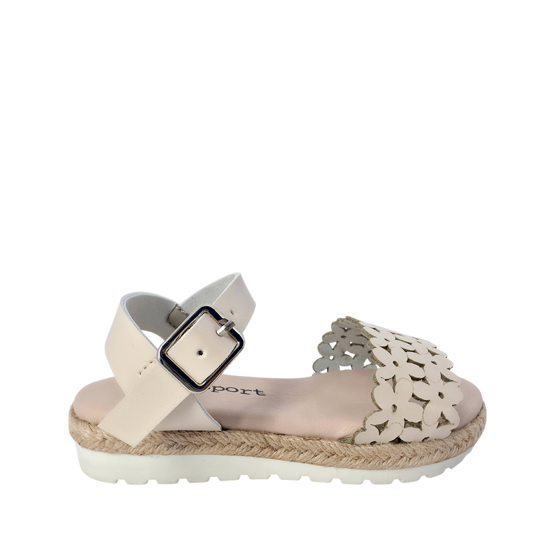Sandalias flats Irene para niña color blanco