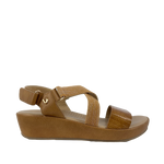 Sandalias de cuña Carmen para mujer color tan