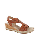 Sandalias de cuña Bianca para mujer color tan